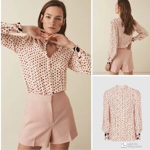 Reiss viscose pintuck blouse $224